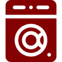 Red washing appliance illustration