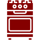 Red kitchen appliance graphic design