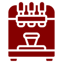 Red coffee machine icon