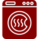 Red washing machine illustration